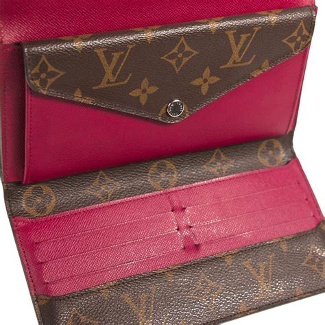 lv wallet red inside|louis vuitton long wallet women's.